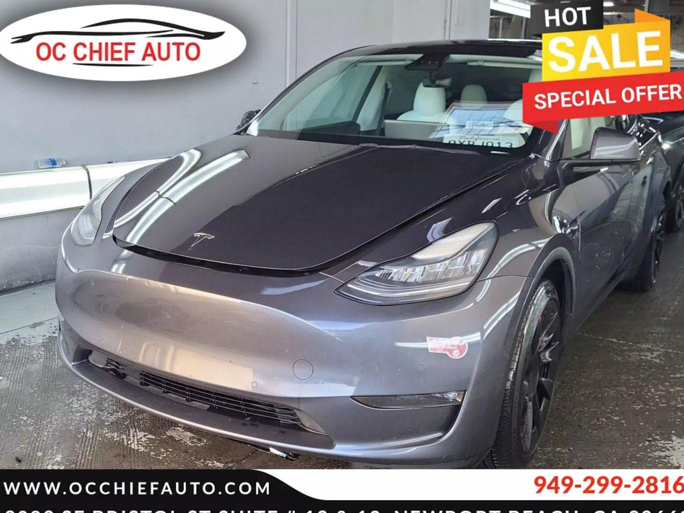 TESLA MODEL Y 2021 5YJYGDEE0MF216335 image